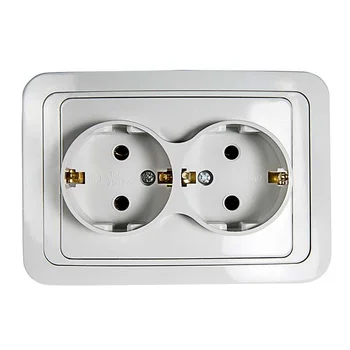 Розетка 2-м CLASSICO с заземл. 2128 бел. ASD / IN HOME 4680005959921 Розетка 2-м CLASSICO с заземл. 2128 бел. ASD / IN HOME 4680005959921